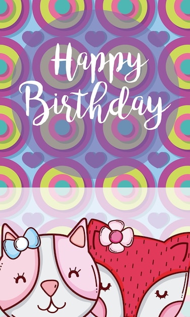 Vector happy birthday card