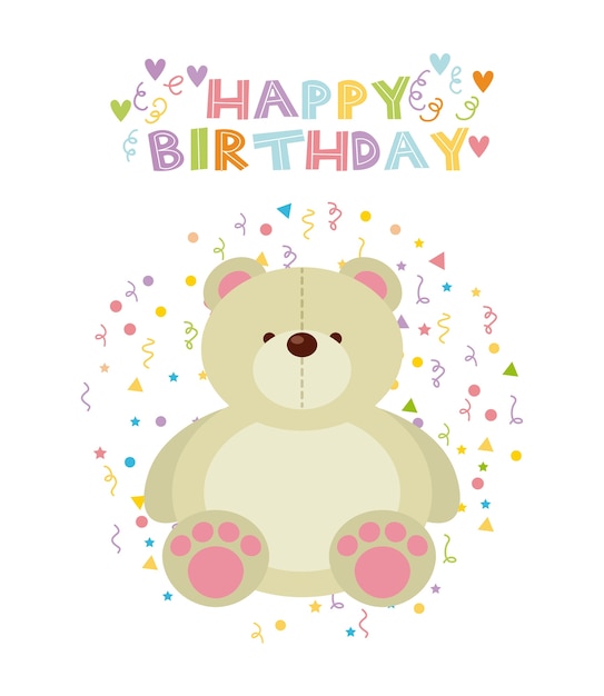 Vector happy birthday card