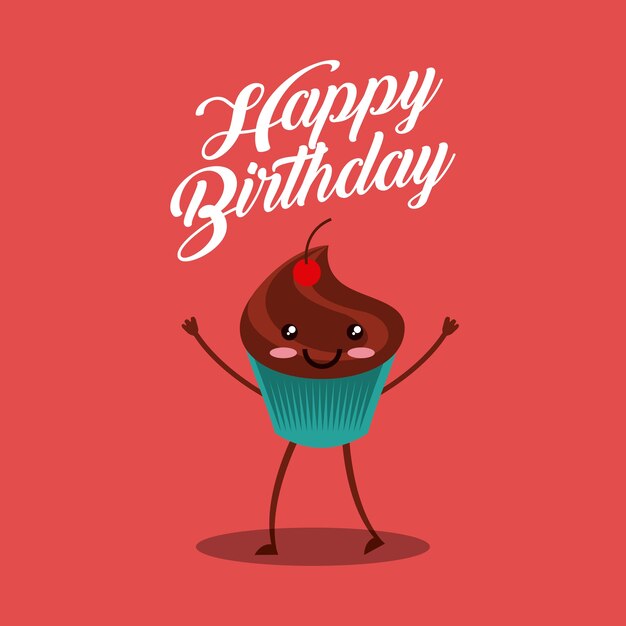 Vector happy birthday card