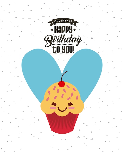 Vector happy birthday card