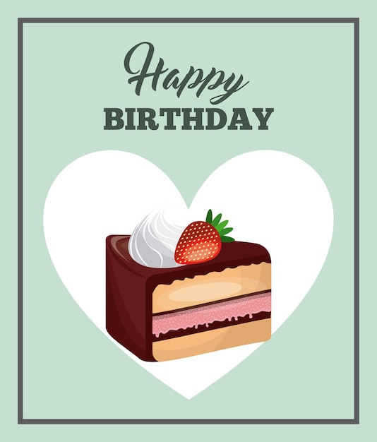 Vector happy birthday card