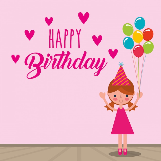 Vector happy birthday card