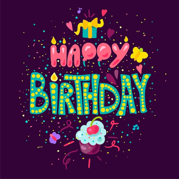 Vector happy birthday card