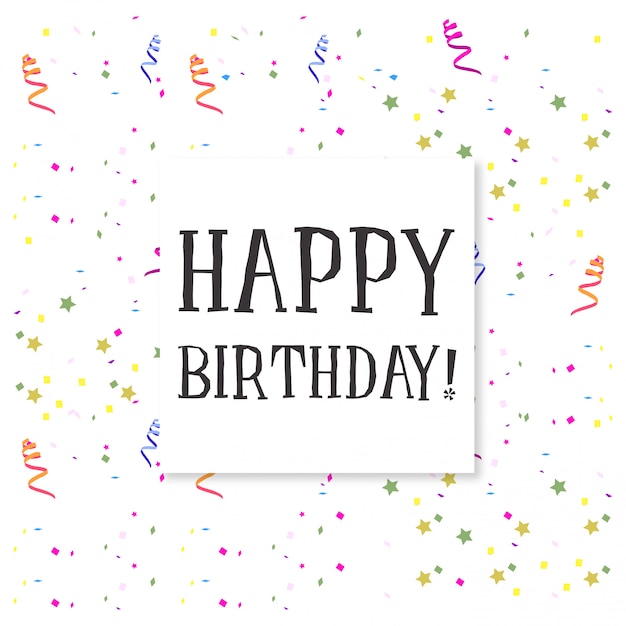 Happy birthday cards with elegent design vector