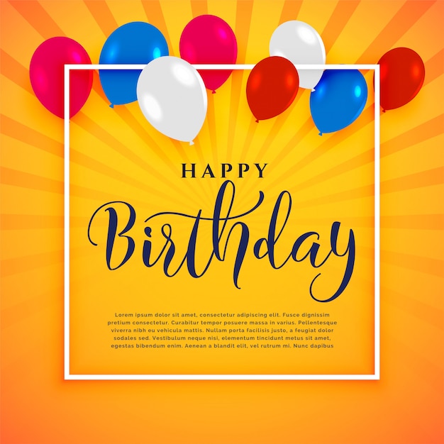 Happy birthday celebration background with text space