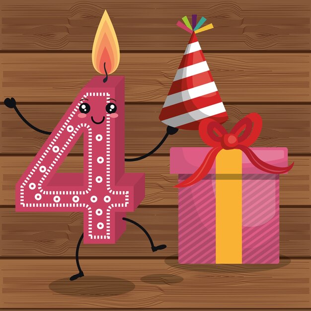 Vector happy birthday celebration card vector illustration design