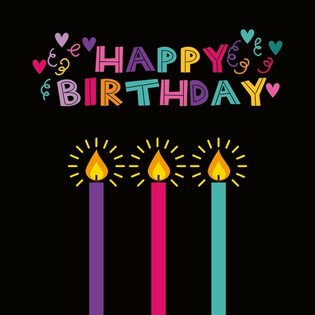 Vector happy birthday celebration card