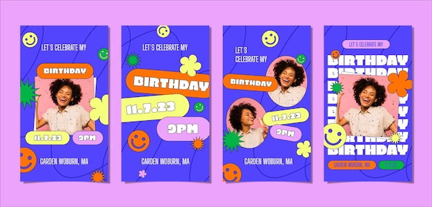 Happy birthday celebration instagram stories
