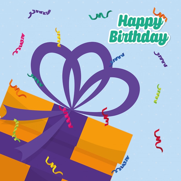 Happy birthday colorful card