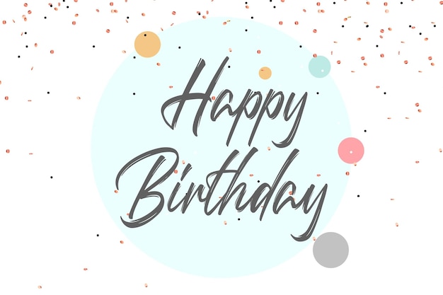 Happy birthday colorful lettering  design.