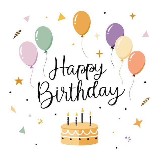 생일 축하 카드 터 일러스트레이션