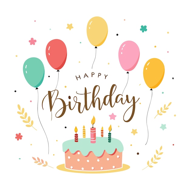 생일 축하 카드 터 일러스트레이션