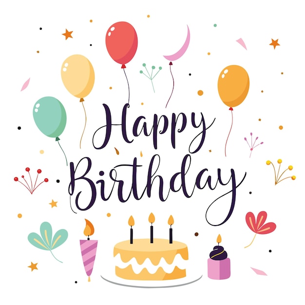 생일 축하 카드 터 일러스트레이션