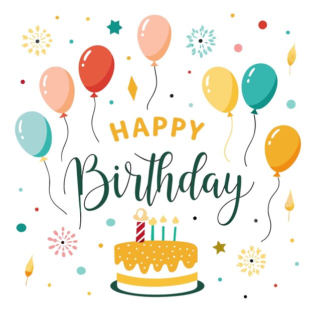 생일 축하 카드 터 일러스트레이션