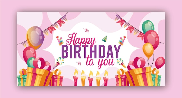 Vector happy birthday design background