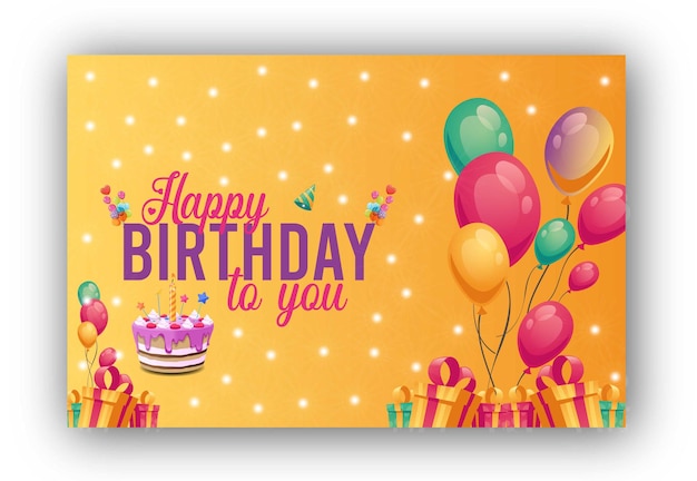 Vector happy birthday design background