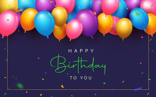 Vector happy birthday design background