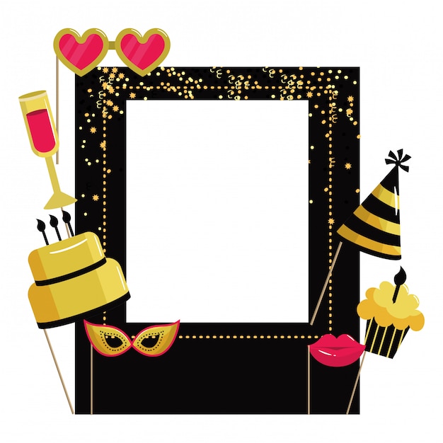 Vector happy birthday frame