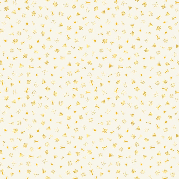 Happy birthday freehand drawings saeamless pattern background