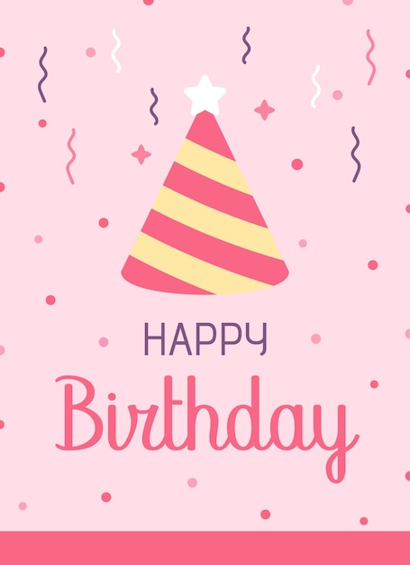 Happy birthday greeting card design wishing happy birthday template