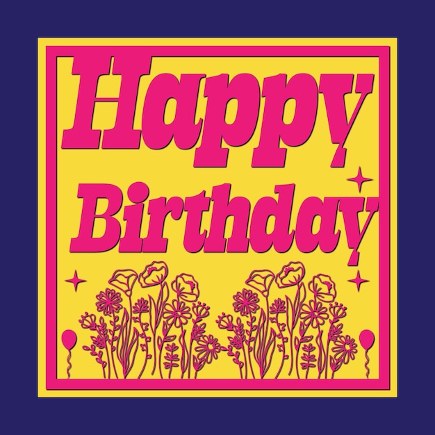 Vector happy birthday greeting card premium vector