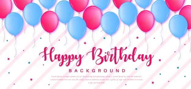 Happy birthday greeting card template