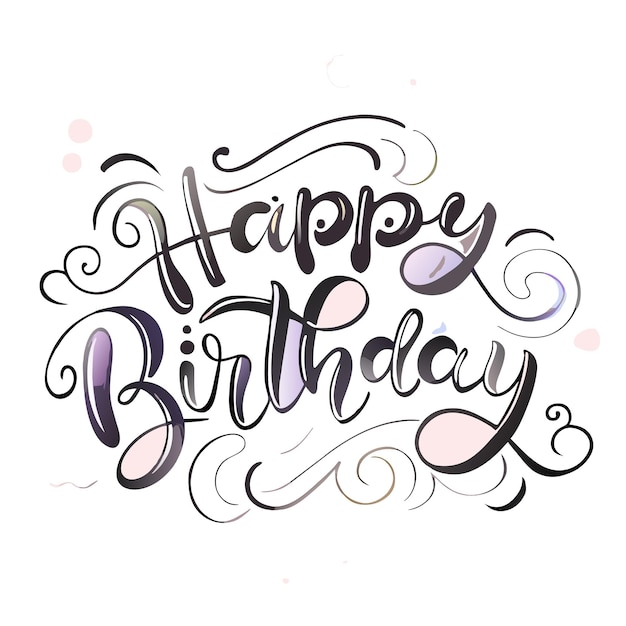 Happy Birthday Greeting card vector illustration