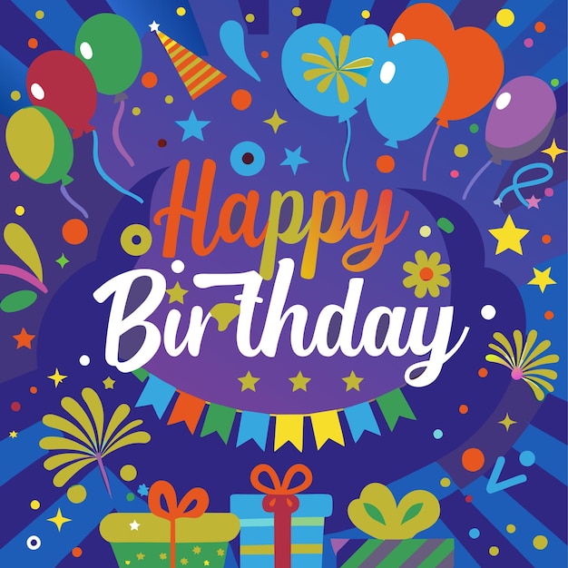 생일 축하 카드 터 일러스트레이션