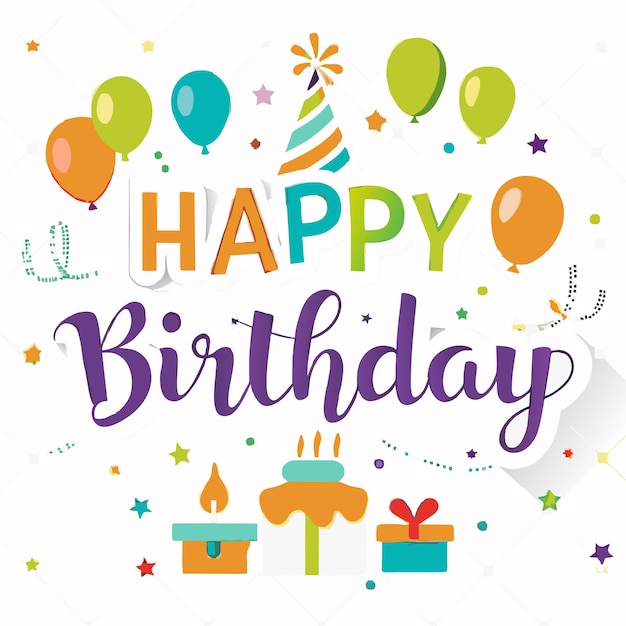 생일 축하 카드 터 일러스트레이션