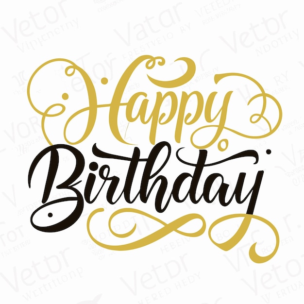 Happy Birthday Greeting card vector illustration