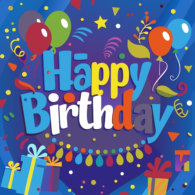 생일 축하 카드 터 일러스트레이션