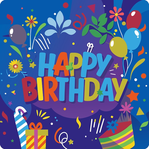 생일 축하 카드 터 일러스트레이션
