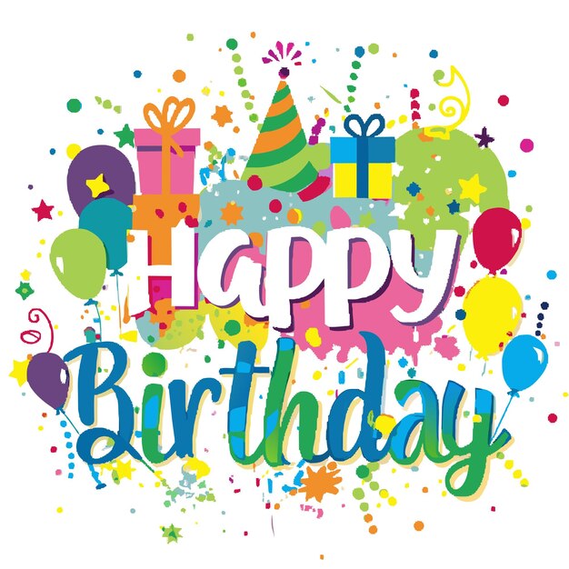 생일 축하 카드 터 일러스트레이션