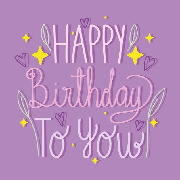 Vector happy birthday greeting card