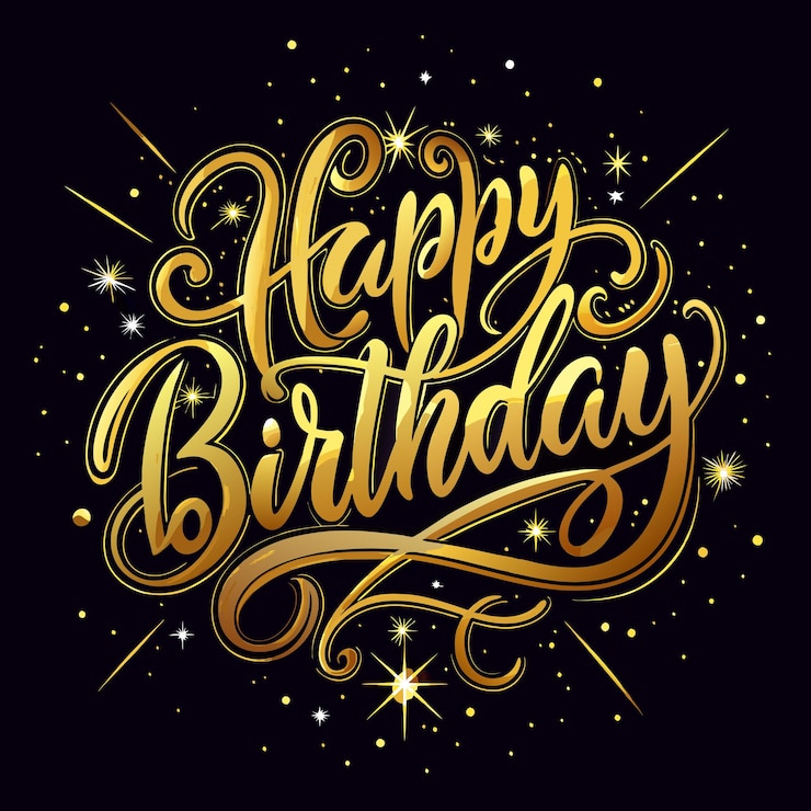 Vector happy birthday greeting typography vector illustration