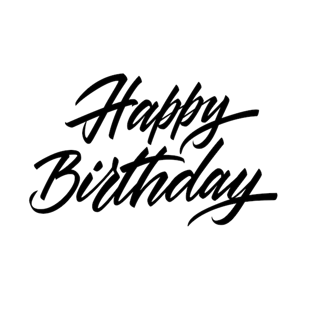 생일 축하. 핸드 레터링 타이포그래피