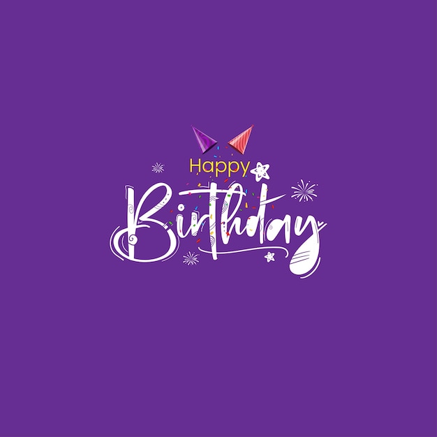 Happy Birthday Illustration in Simple and Minimalist style Happy Birthday vector Illustration