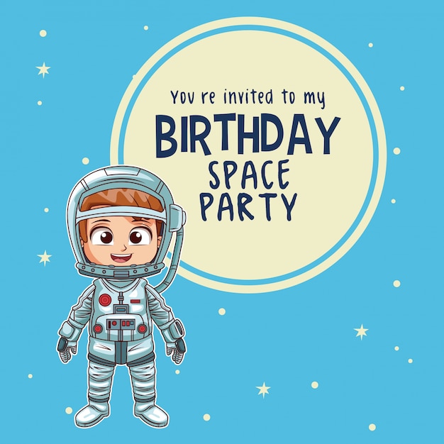 Vector happy birthday invitation card