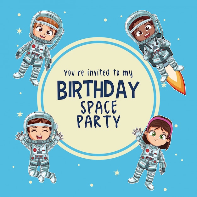 Vector happy birthday invitation card