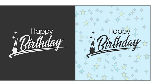 Vector happy birthday lettering calligraphy vector card text