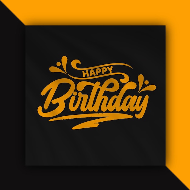 Happy birthday lettering design