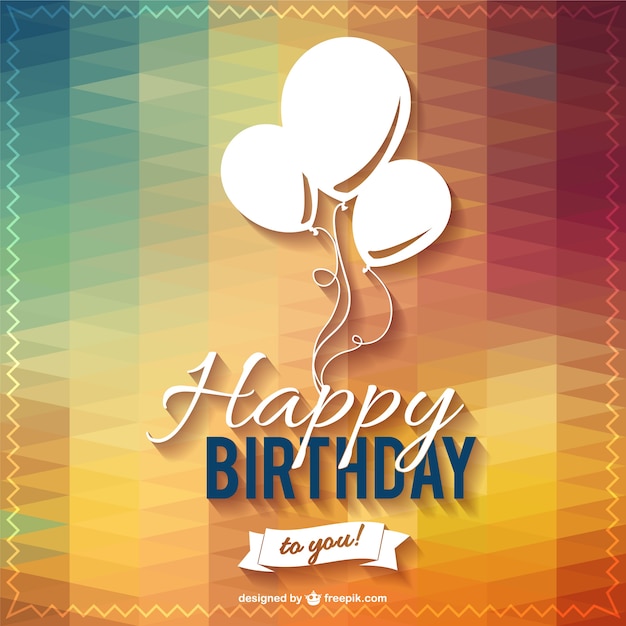 Vector happy birthday lettering party design