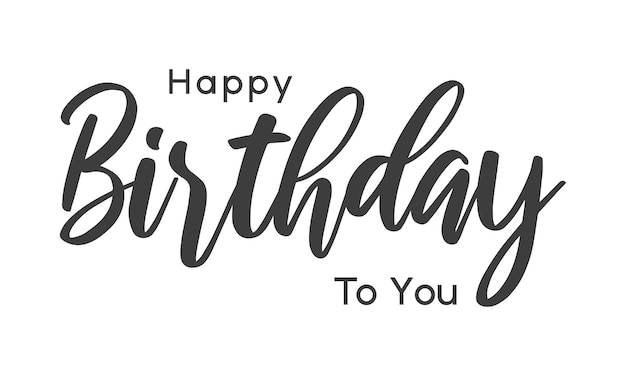 Happy Birthday Lettering Vector