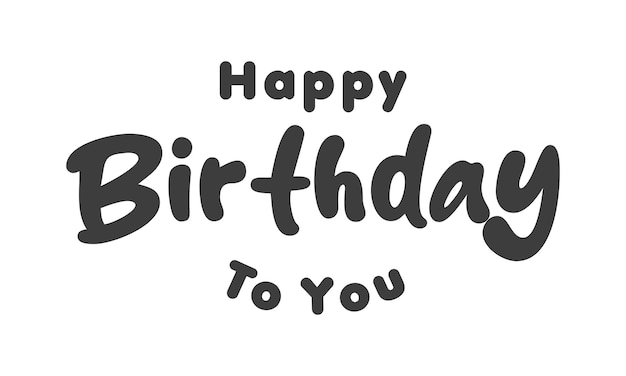 Happy Birthday Lettering Vector