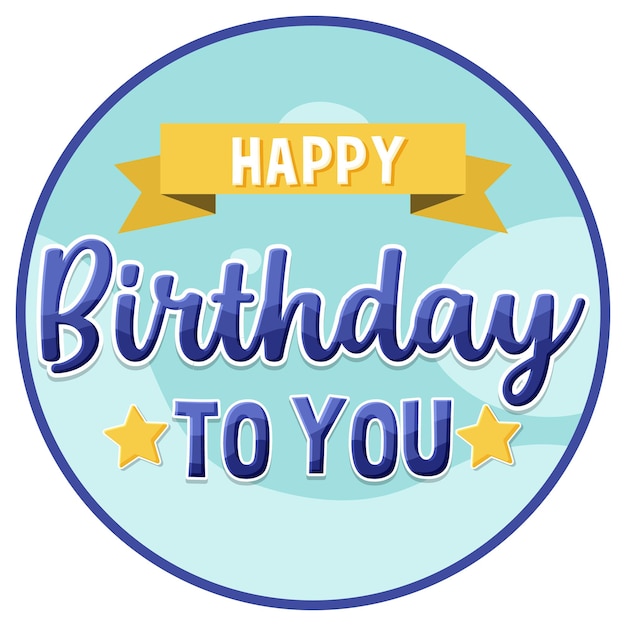 Vector happy birthday message for banner or poster design