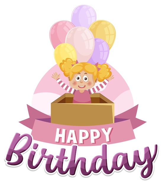 Happy birthday message for banner or poster design