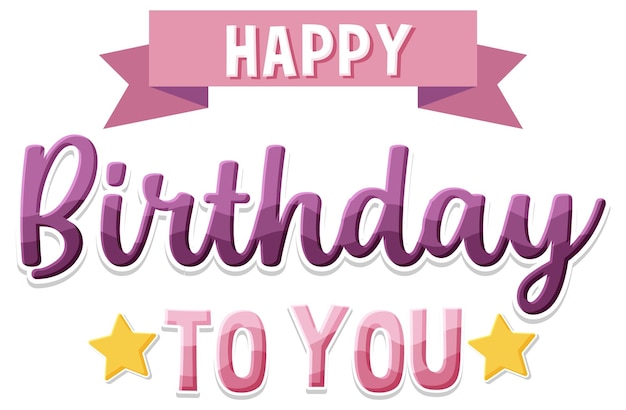 Vector happy birthday message for banner or poster design