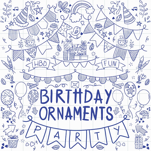 Happy birthday ornaments