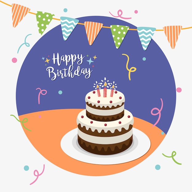 Happy birthday party greeting card