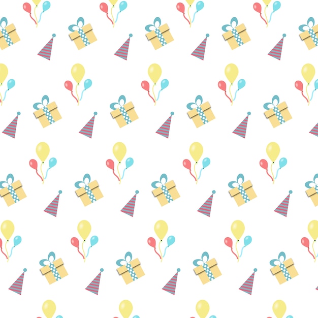Vector happy birthday pattern background